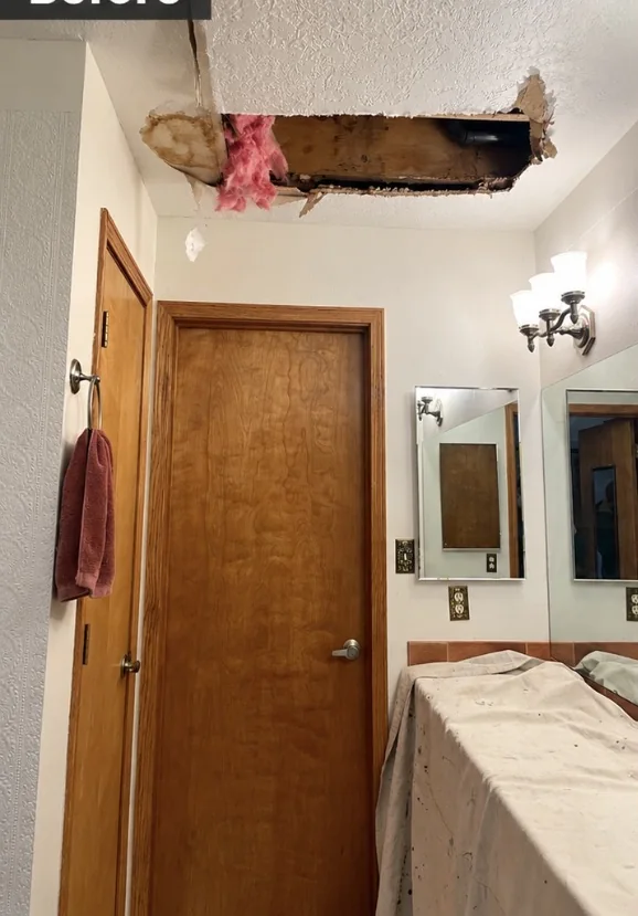 Before view — Ceiling Repair & Restoration