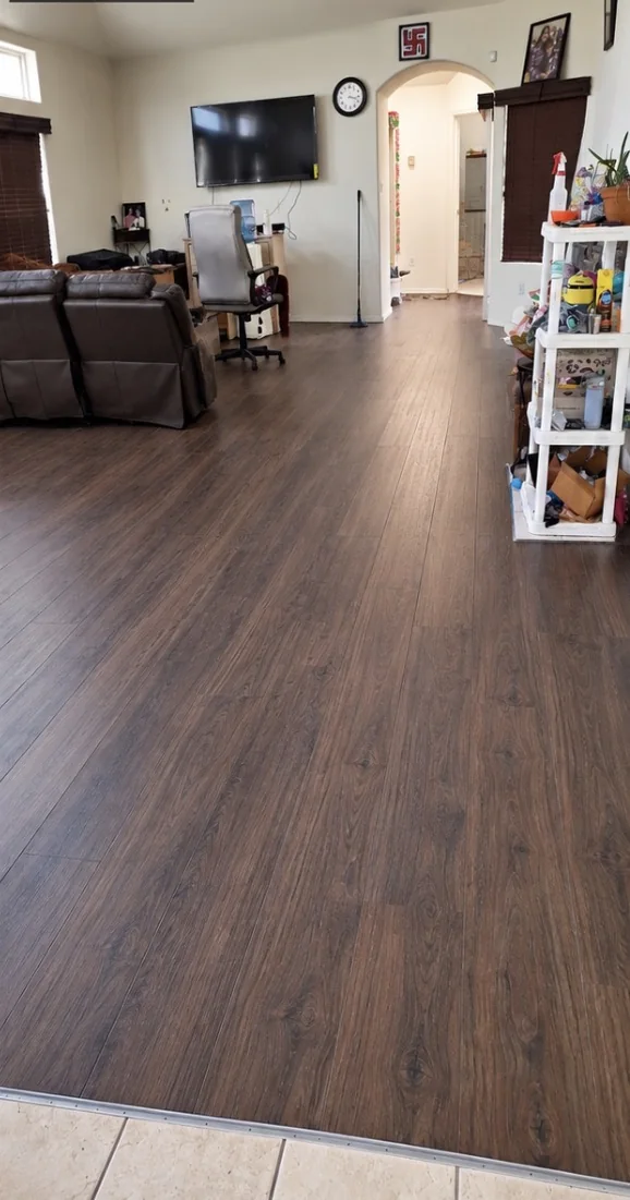 After view — Living Room Floor Installation