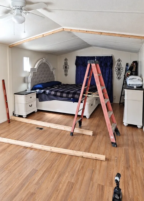 Before view — Interior Framing & Barn Door