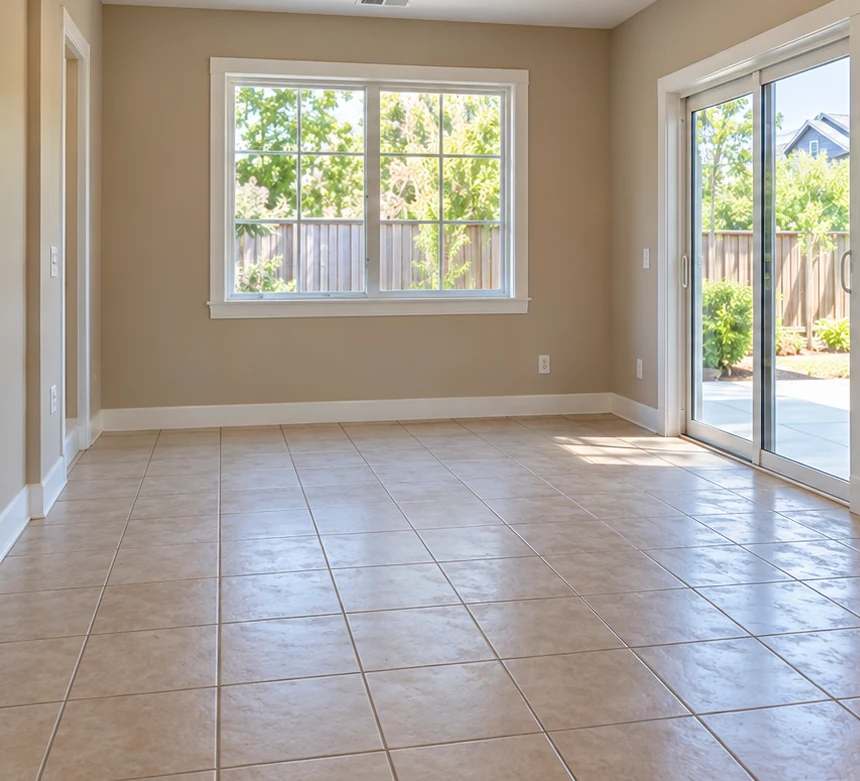 Flooring before renovation