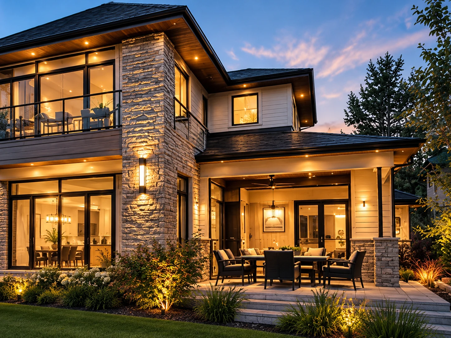 Contemporary residence with modern architectural finishes